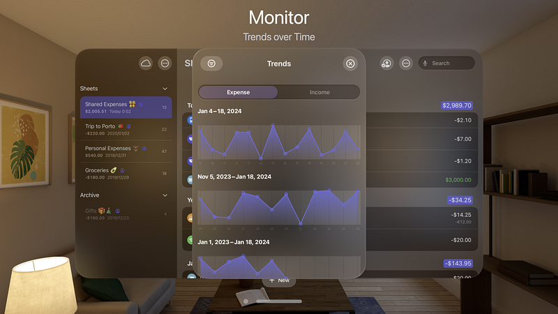 Screenshot of Expenses: Spending Tracker