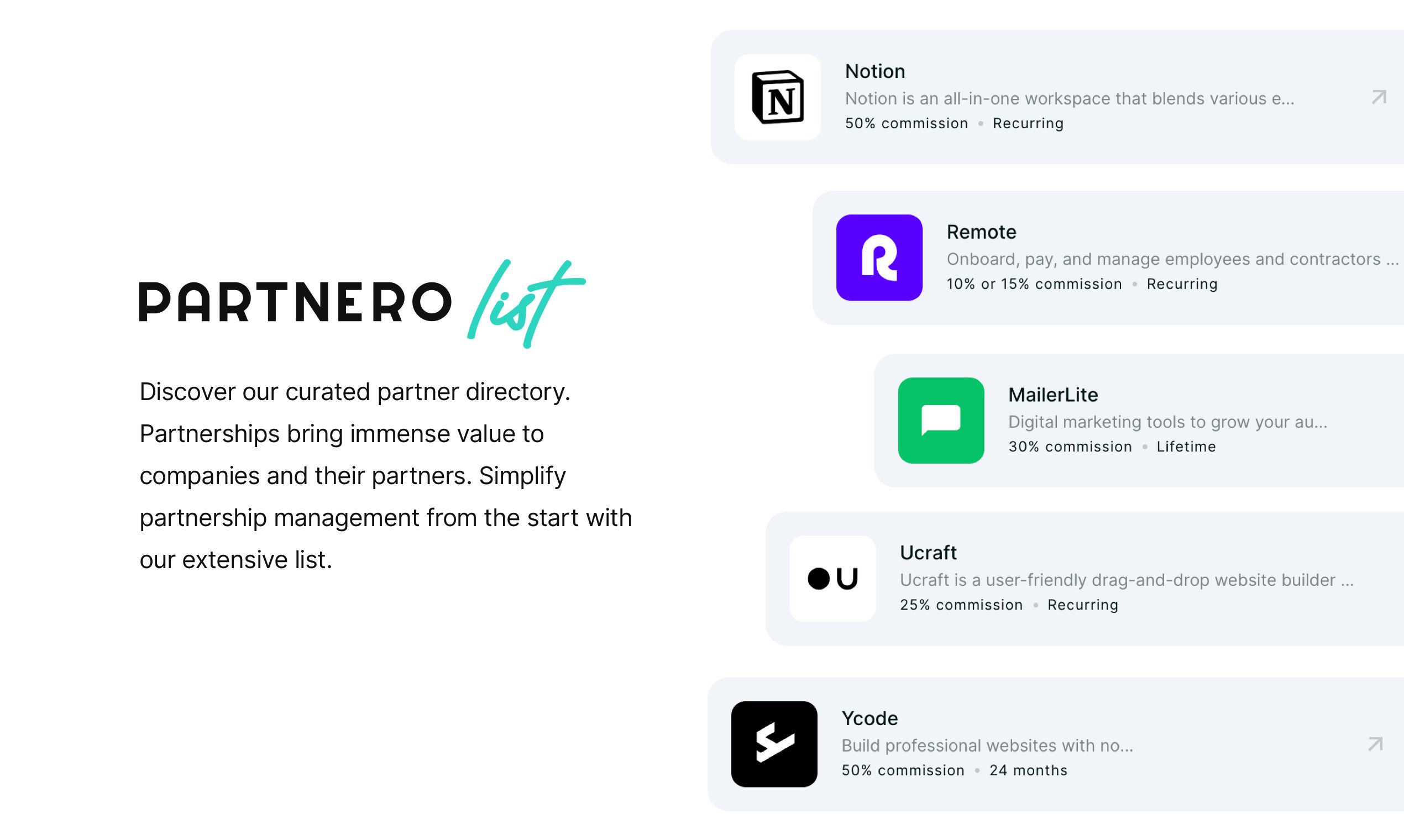 PartneroList: A curated directory of partner programs | BetaList