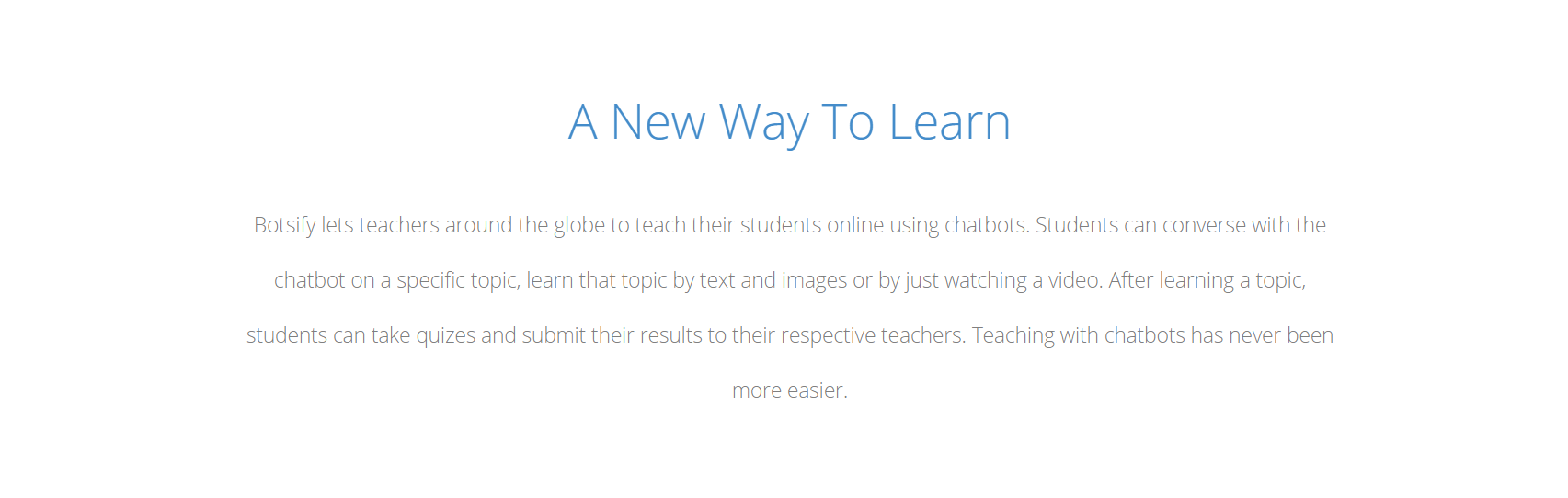 Botsify for Education