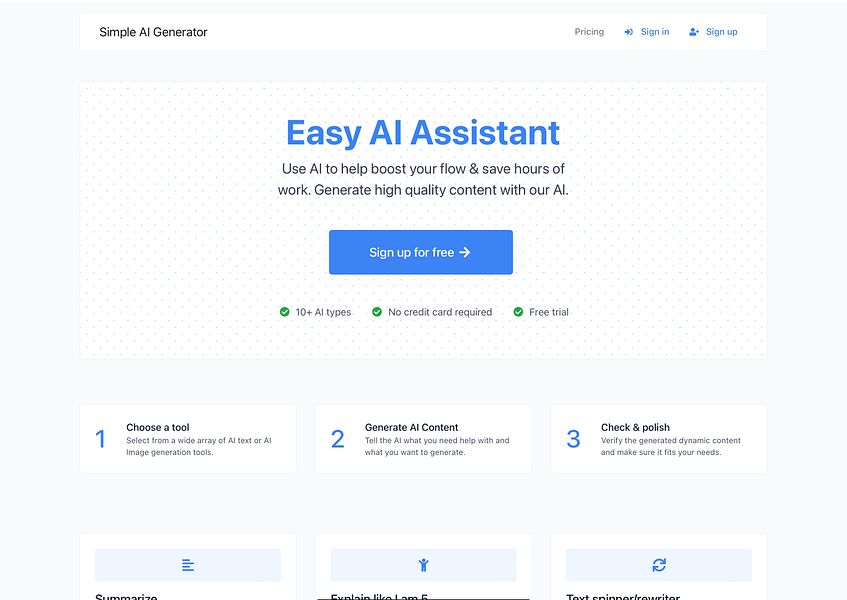 SimpleAIGenerator.com