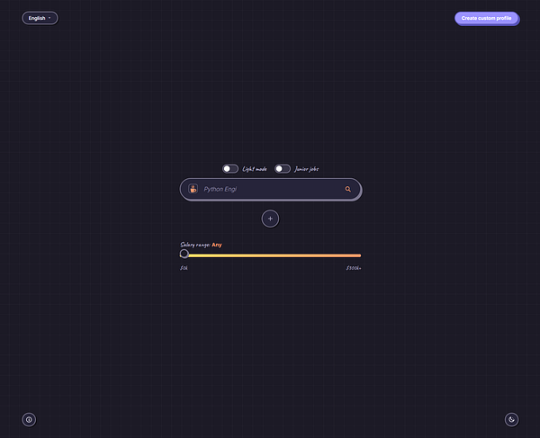 A dark-themed digital design system interface displaying a side navigation menu, and a main content area with scrollbar and styled text.
