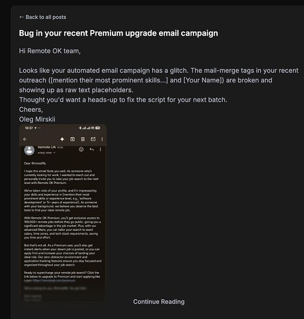 Screenshot of an email marketing campaign editor showing a preview of an email titled 'Congratulations on your new work anniversary!'
