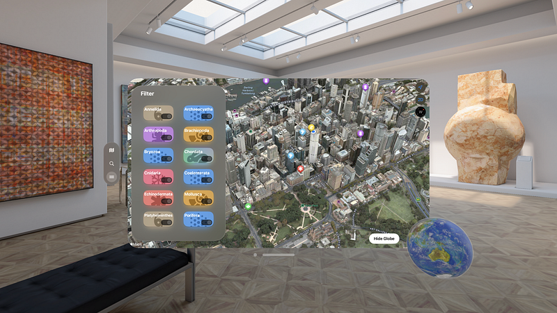 Screenshot of PaleoMap Vision