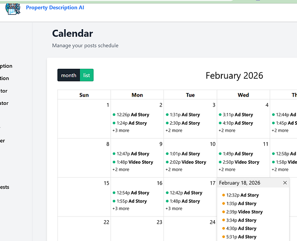 An Instagram story design template featuring a Mediterranean villa with text overlays and icons for customization.