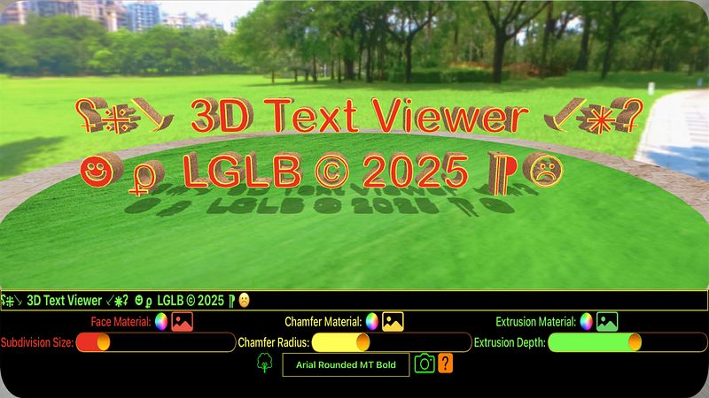 Screenshot of 3D Text Viewer