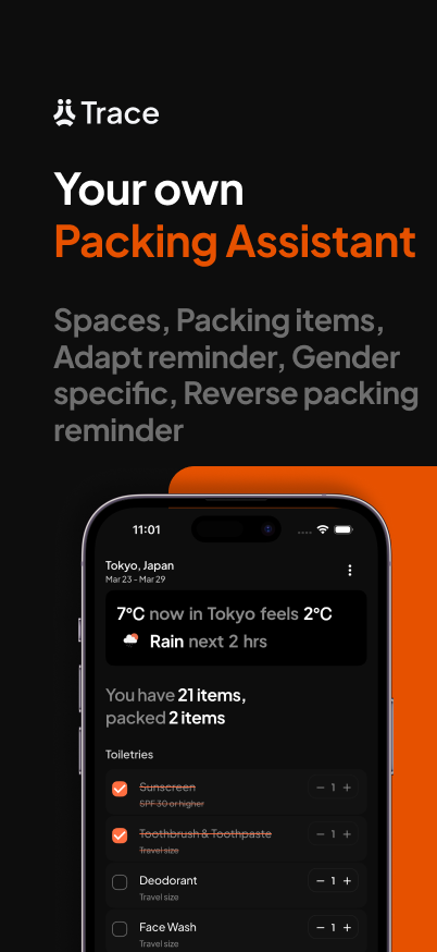 Trace: AI-Powered Packing Assistant | BetaList
