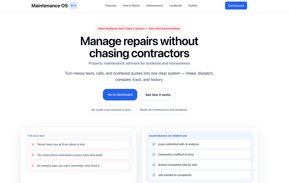 Maintenance OS