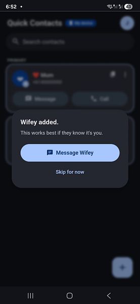 Quick Contacts