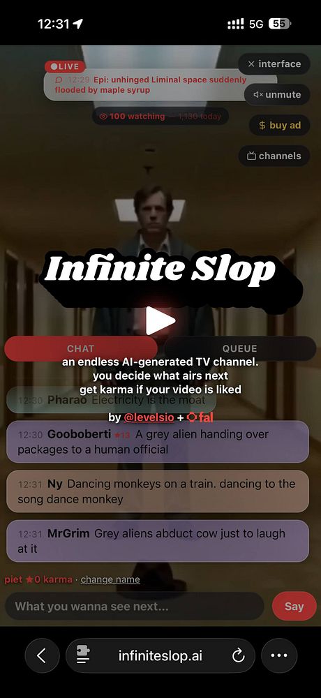 Screenshot of a social media-like app interface showcasing a video with user interactions and score metrics.