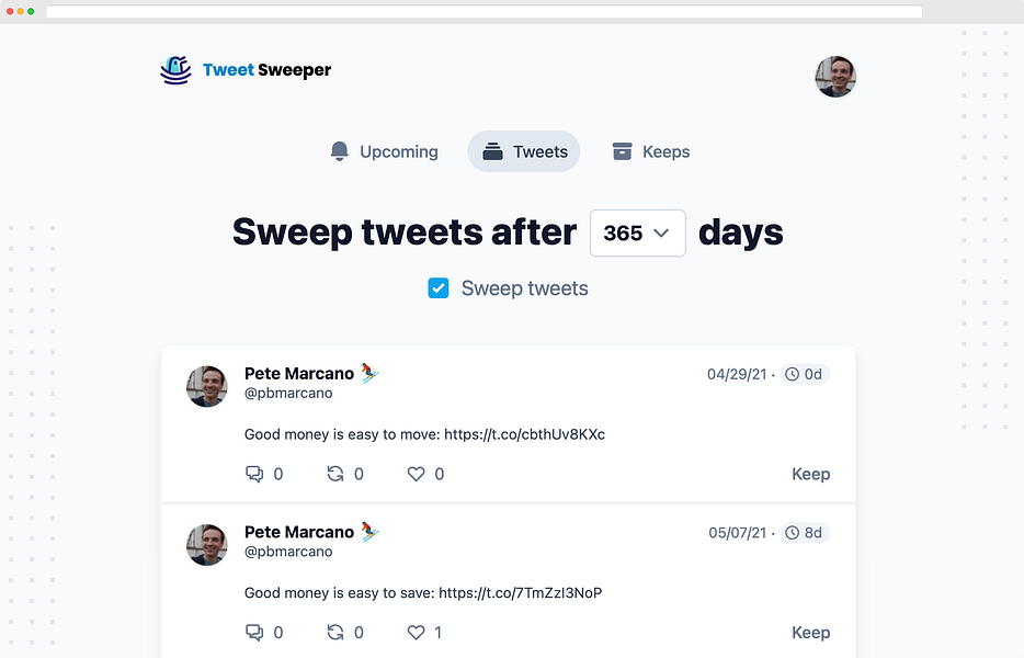 Tweet Sweeper