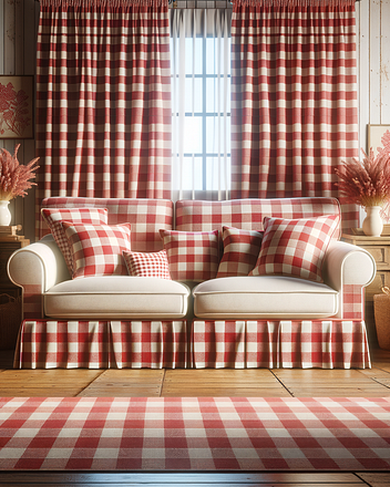 Gingham in interior design