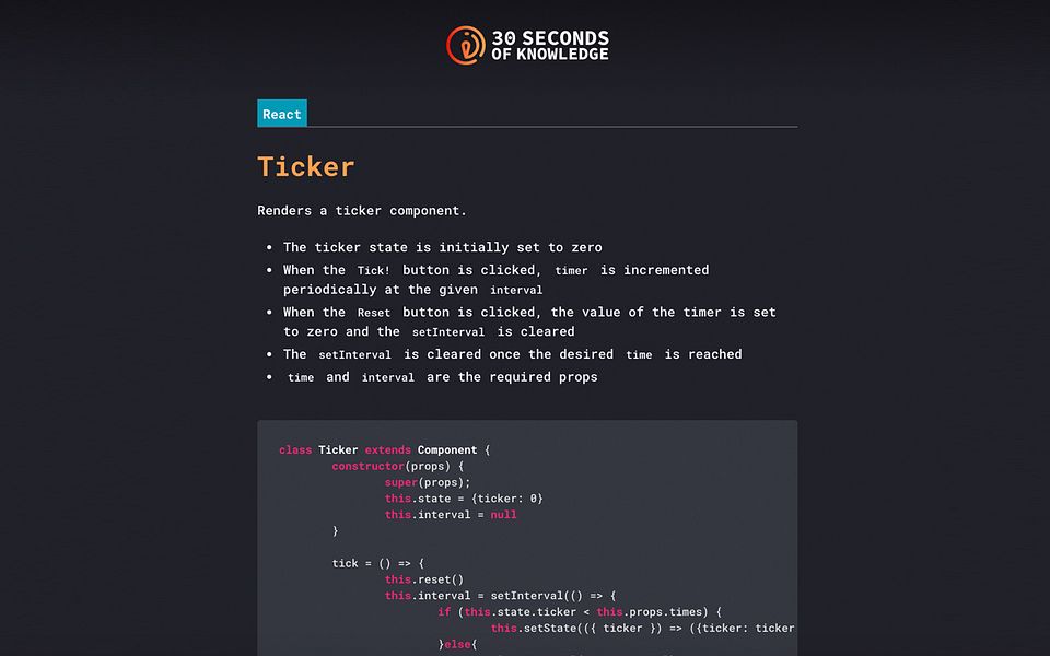 30 Seconds of Knowledge