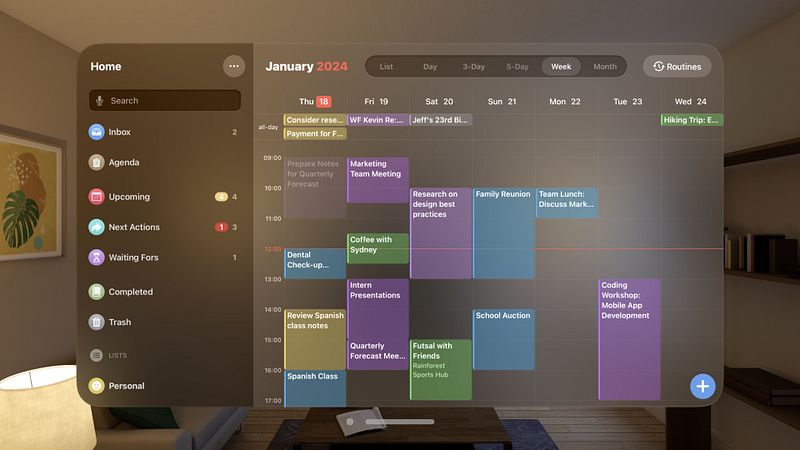 Screenshot of Yata for GTD: Todo & Calendar