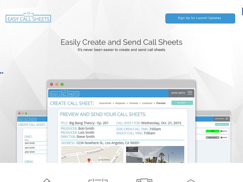 Easy Call Sheets