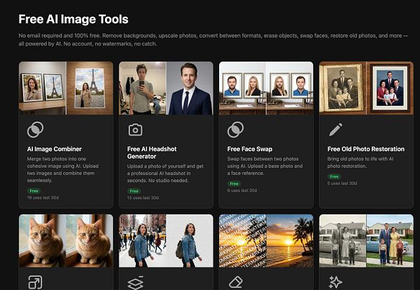 Screenshot of the 'Photon AI' web application showing a collection with thumbnails of various product photos.