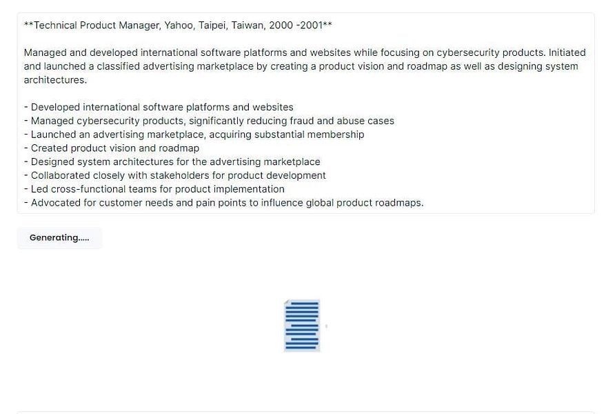 Resume Generator