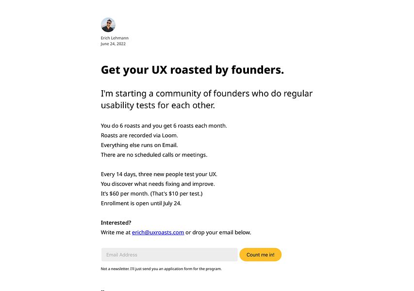 UX Roasts