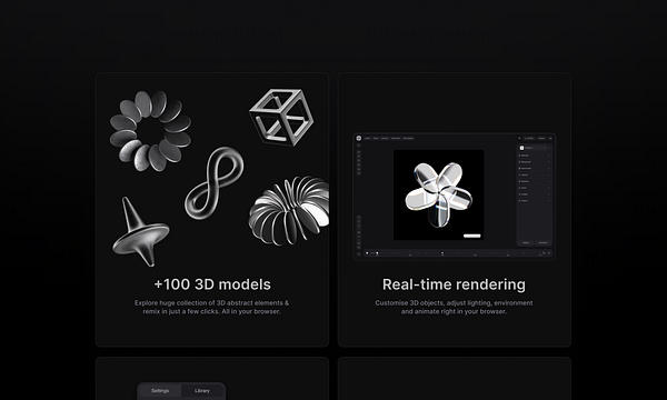 The image features a sleek interface showcasing 3D models and real-time rendering capabilities.