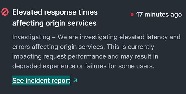 Netlify 503 error screen displaying a message about API URL configuration for the site.