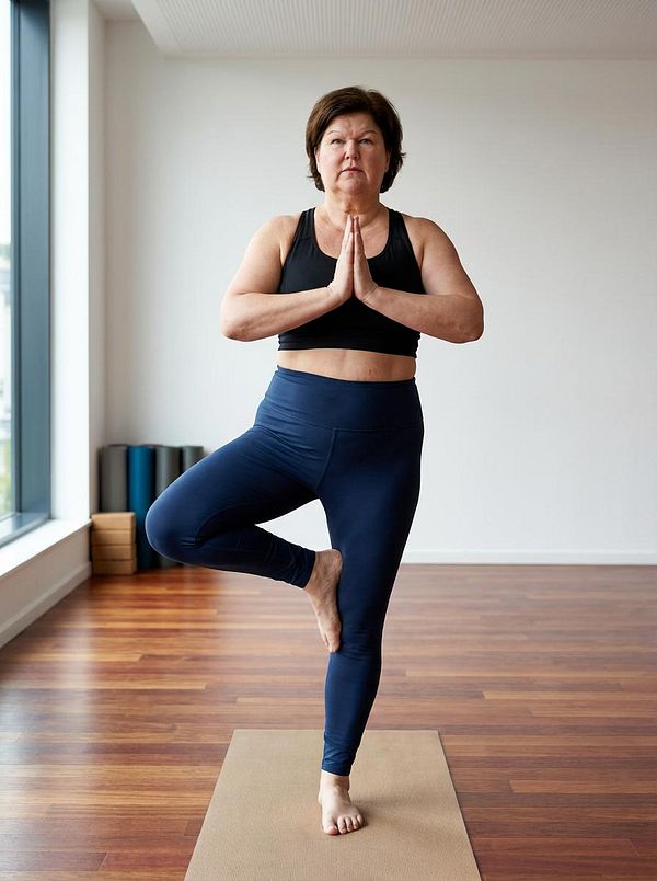 A digitally enhanced photo of a shirtless man and a woman near a bicycle in a foggy, autumn forest road.