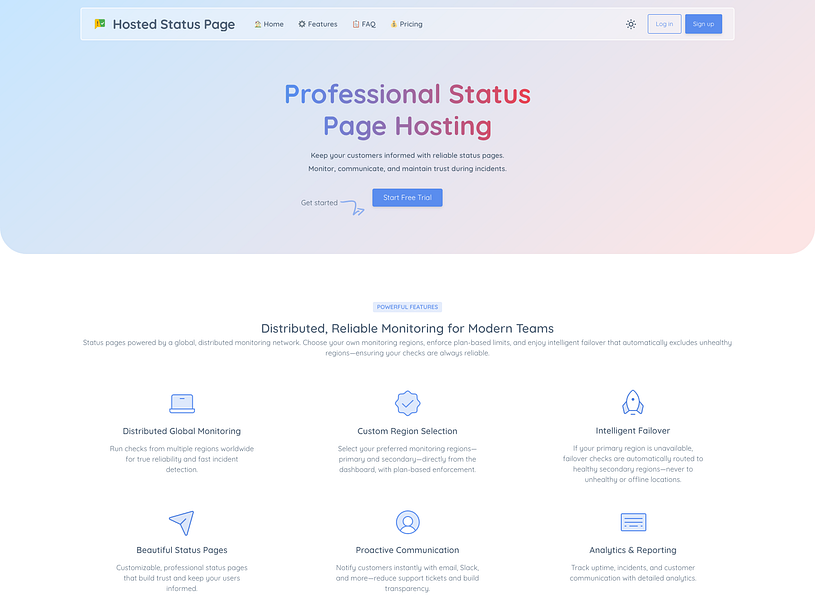 Status Page and Uptime Monitoring