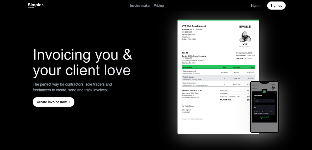 Simpler Invoice