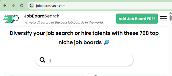 Screenshot of a job board listing web page from The Muse showing various job openings.