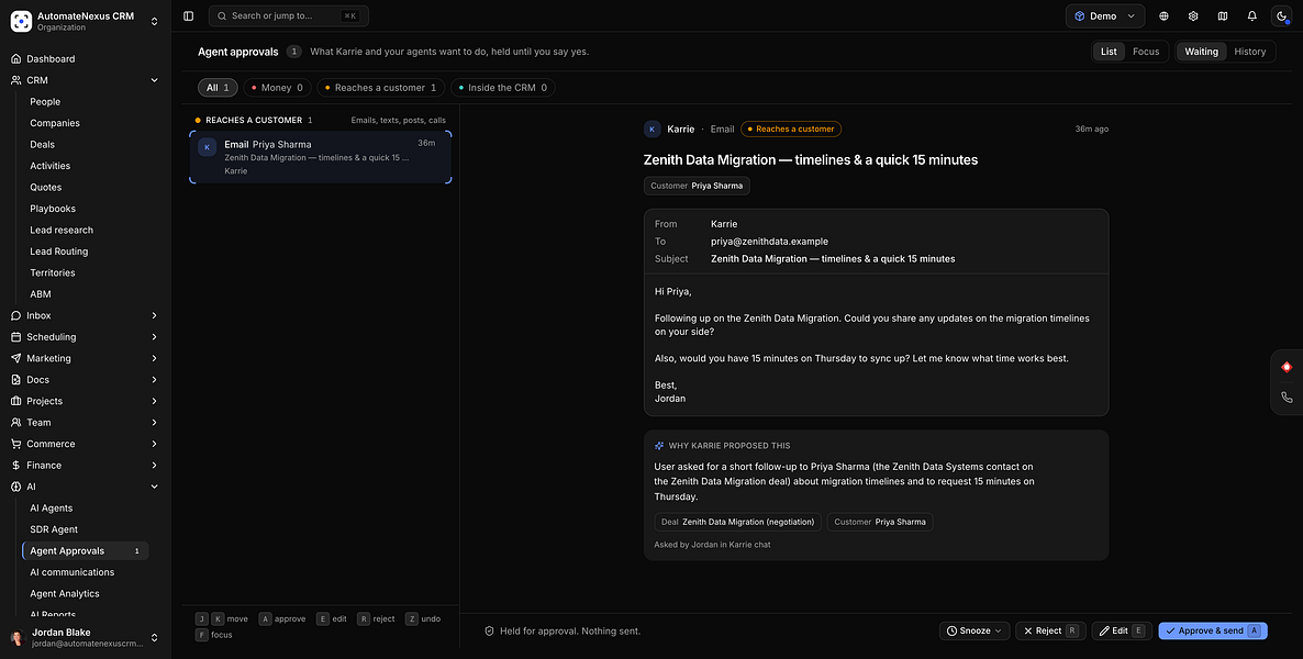 AutomateNexus CRM