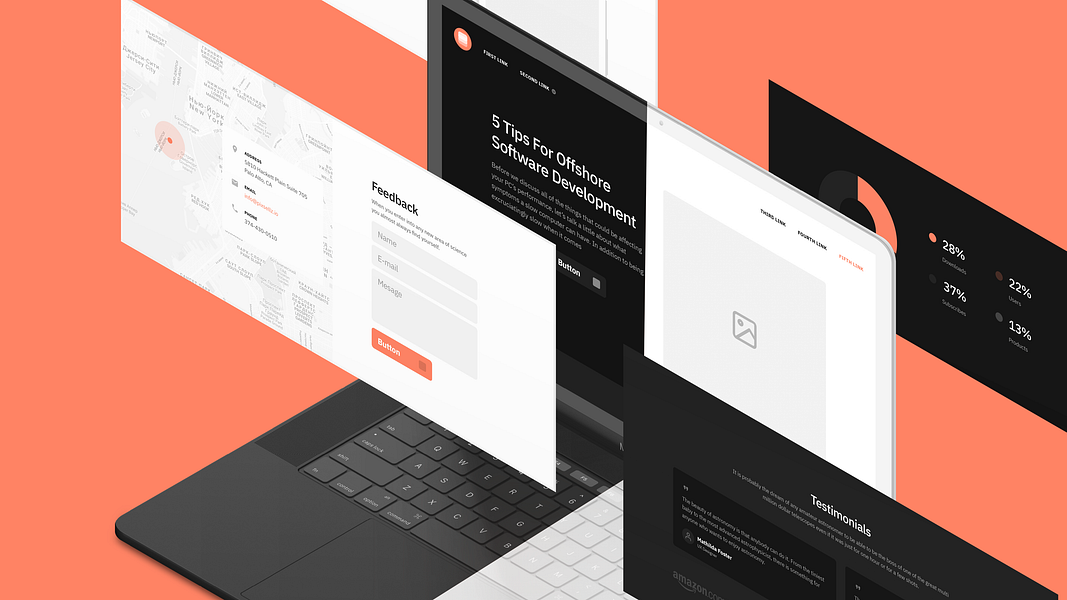 Sections Wireframe Kit