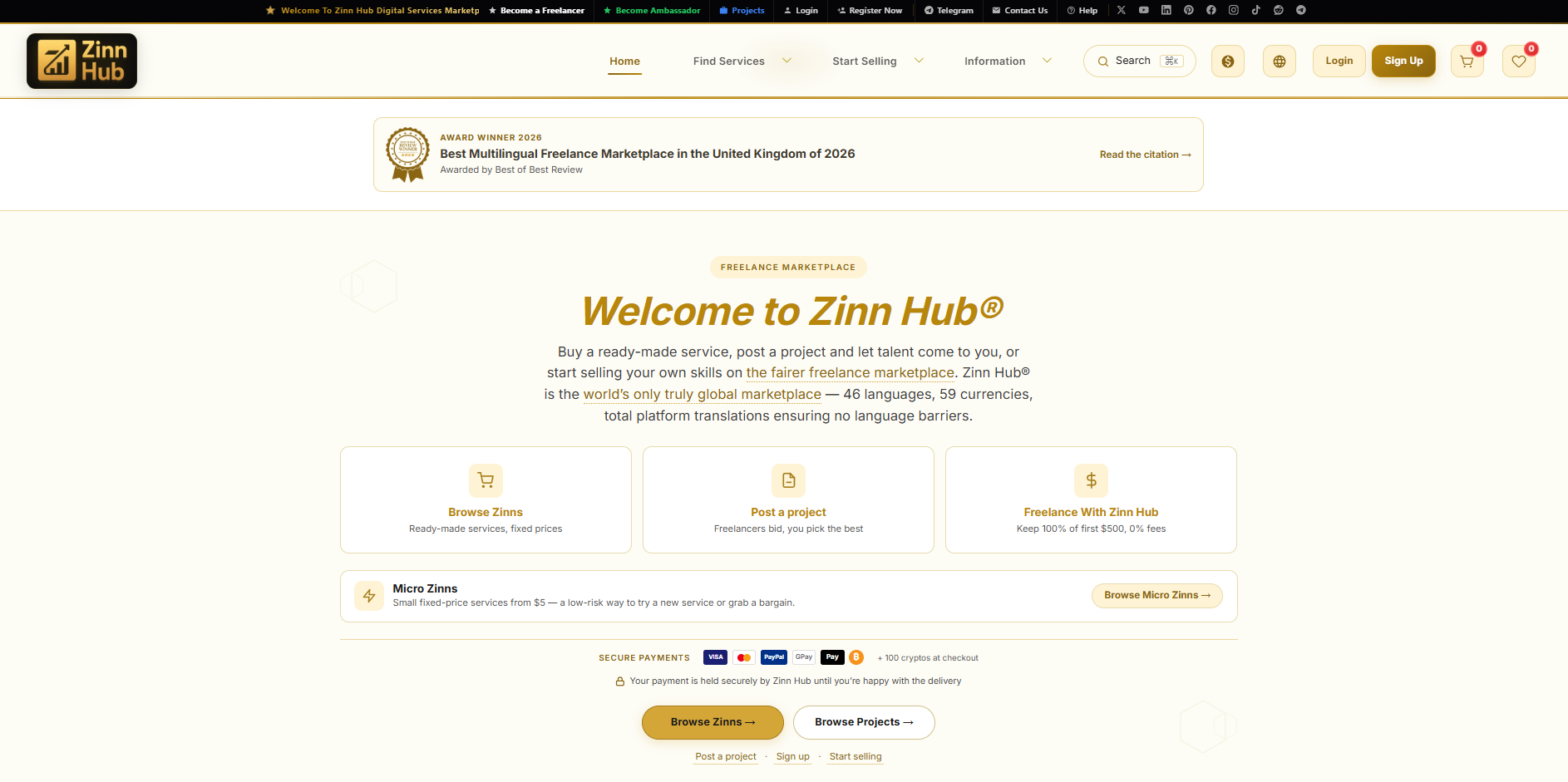 Zinn Hub Freelance Marketplace