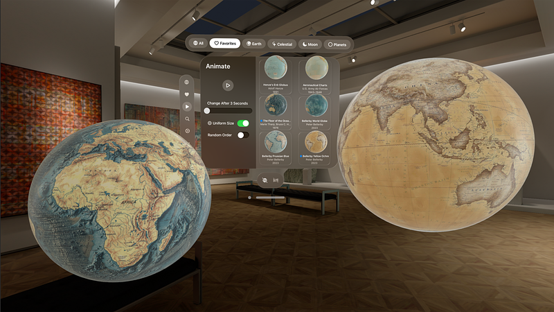 Screenshot of Globes