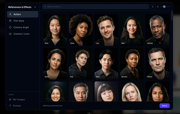 Collage of diverse AI-generated human avatars representing different ethnicities and styles.