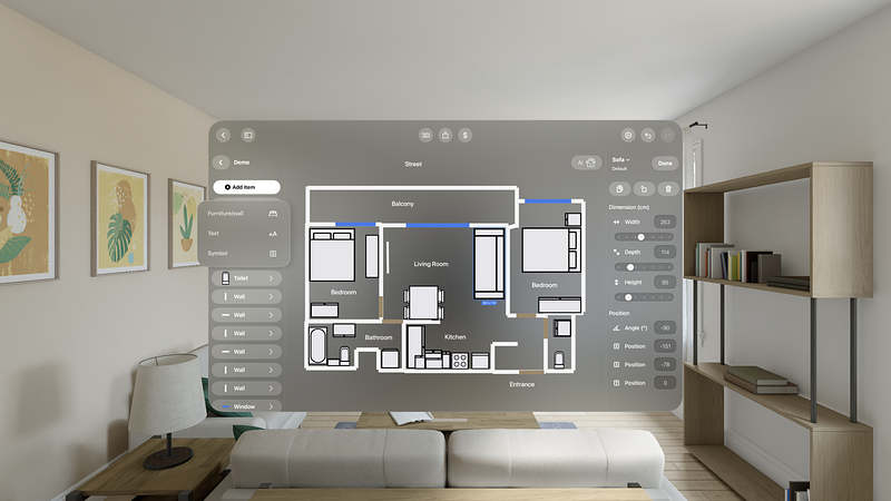 Screenshot of AI Floor Plan Design - CamPlan