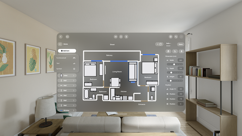 Screenshot of AI Floor Plan Design - CamPlan