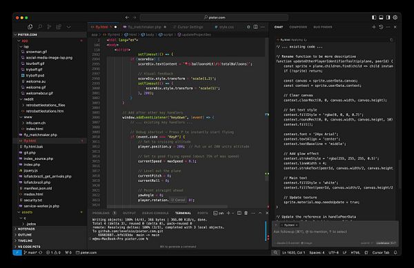 The image displays a coding environment with a focus on a PHP file related to a flight simulation project.