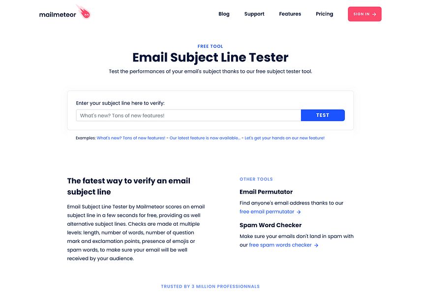 Email Subject line tester