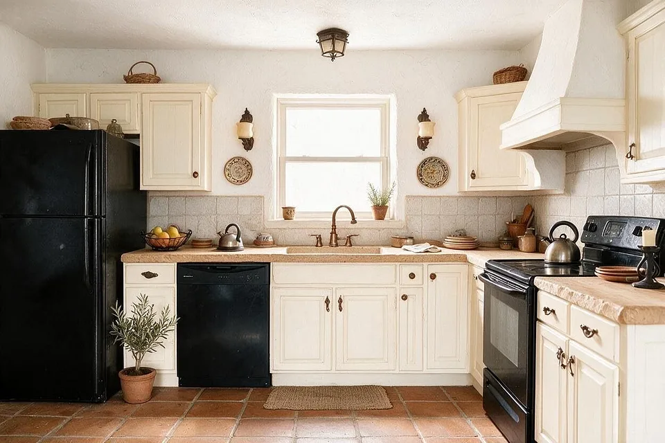 A Mediterranean kitchen in the Neutral Kitchen palette