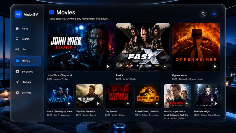 Screenshot of IPTV Smarters Player Ultra