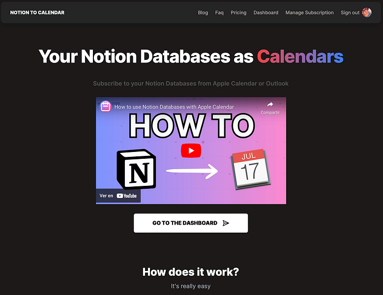 Notion to Calendar