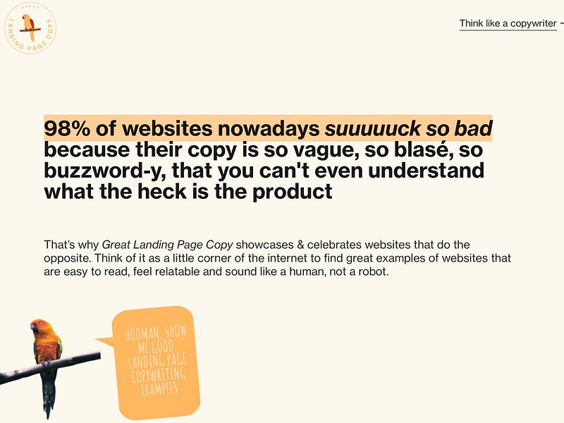 Great Landing Page Copy