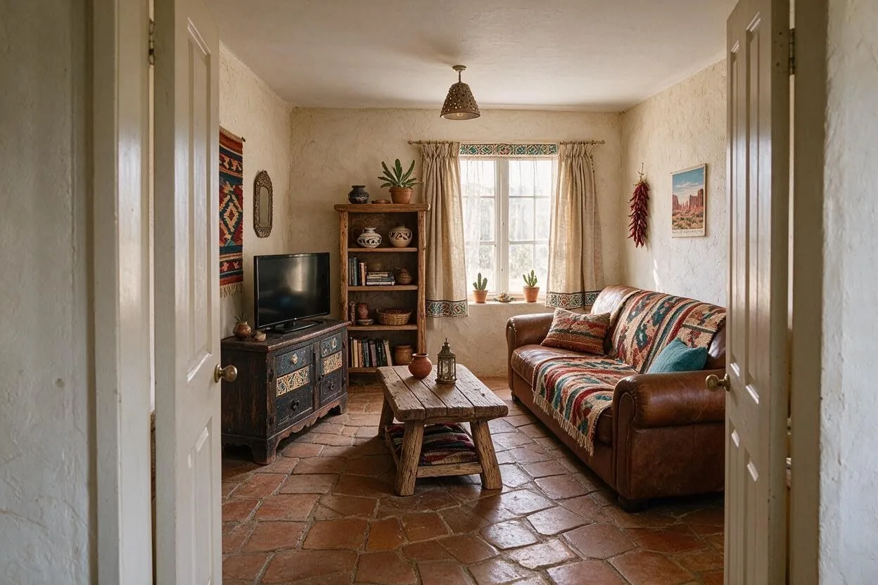 A living room in the Southwestern style