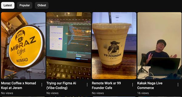 A collage of four images showcasing various activities and locations related to work and leisure.
