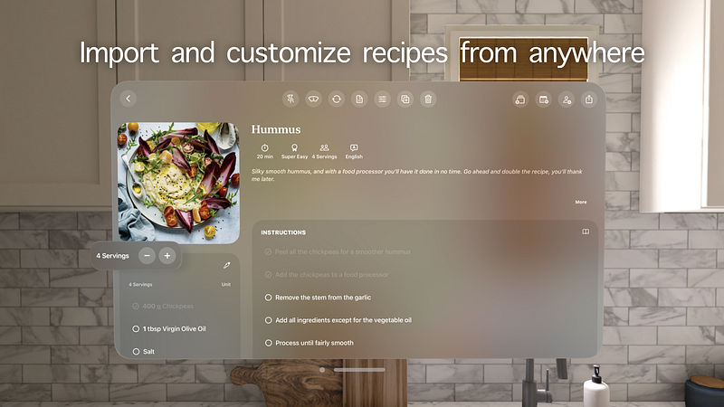 Screenshot of Ambre: Recipe Organizer