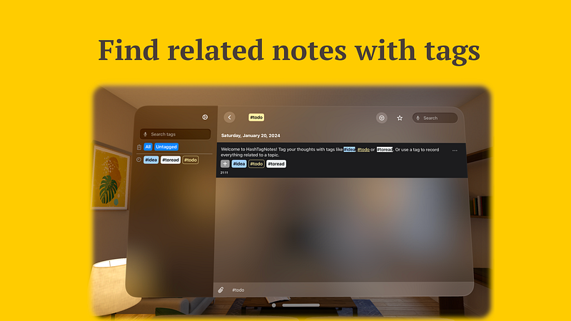 Screenshot of HashTagNotes