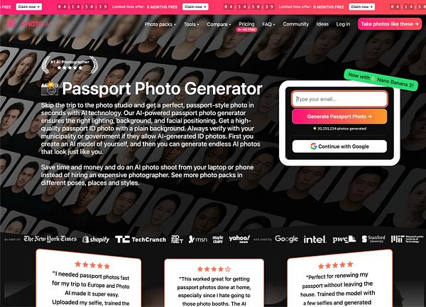 Passport-style photos displaying full body shots of a man in a formal suit and tie against a green screen background.