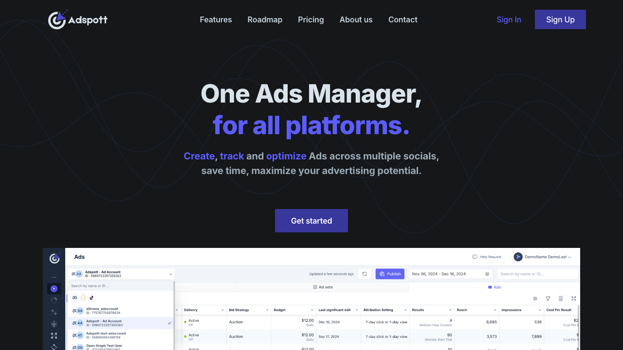 Adspott: One Ads Manager, for all platforms | BetaList