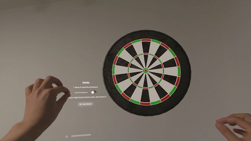 Screenshot of Spatial Darts