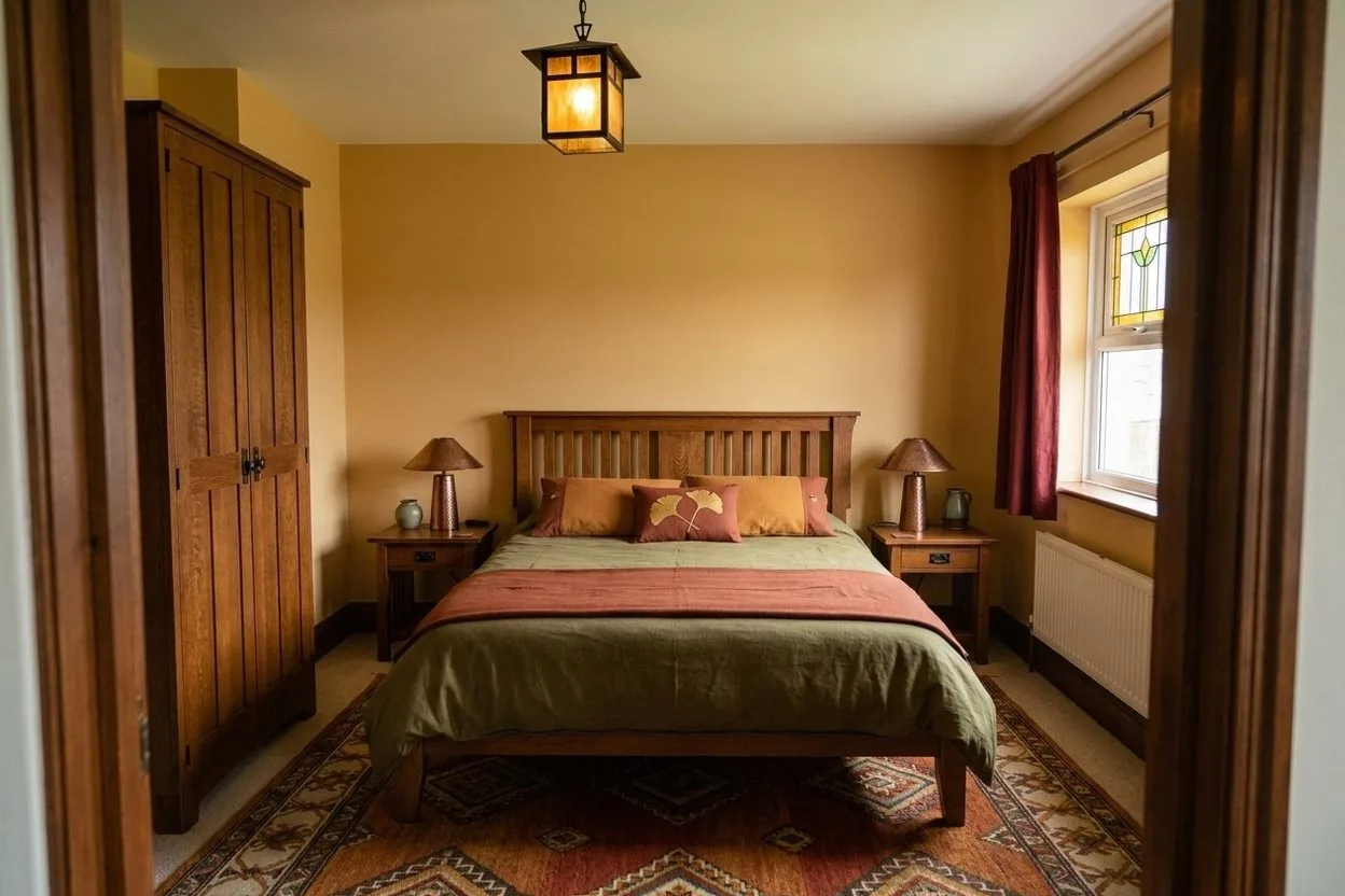The same bedroom in the Craftsman style