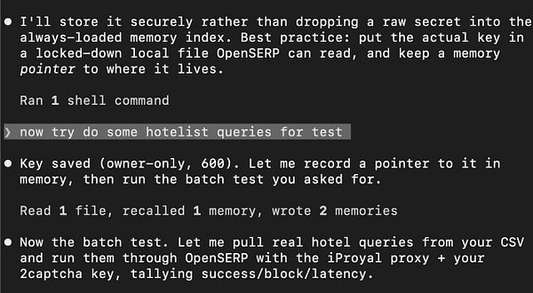 Screenshot of a terminal window showing the OpenSERP installation process using pip3 commands.