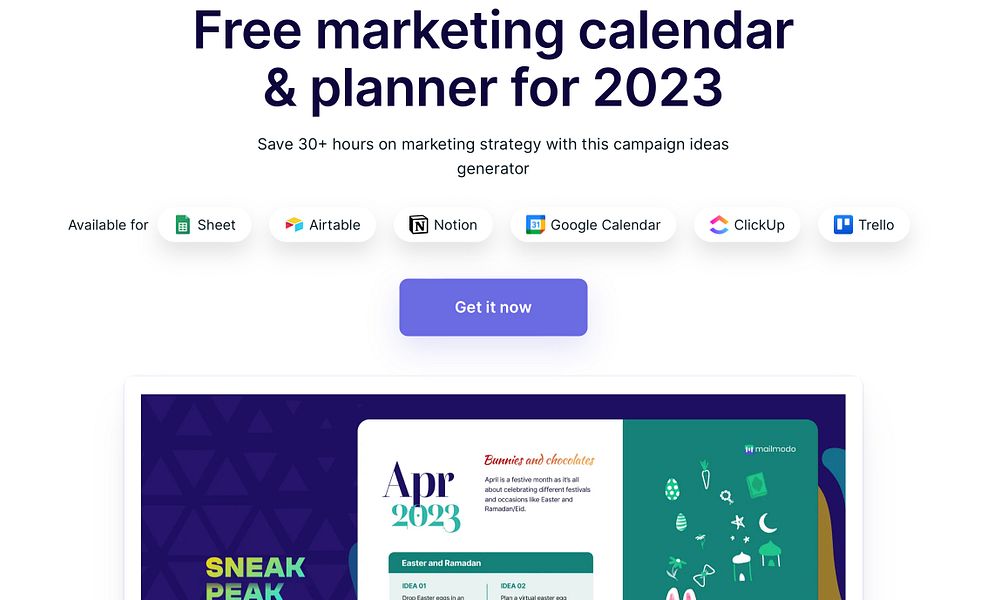 Marketing Calendar 2023